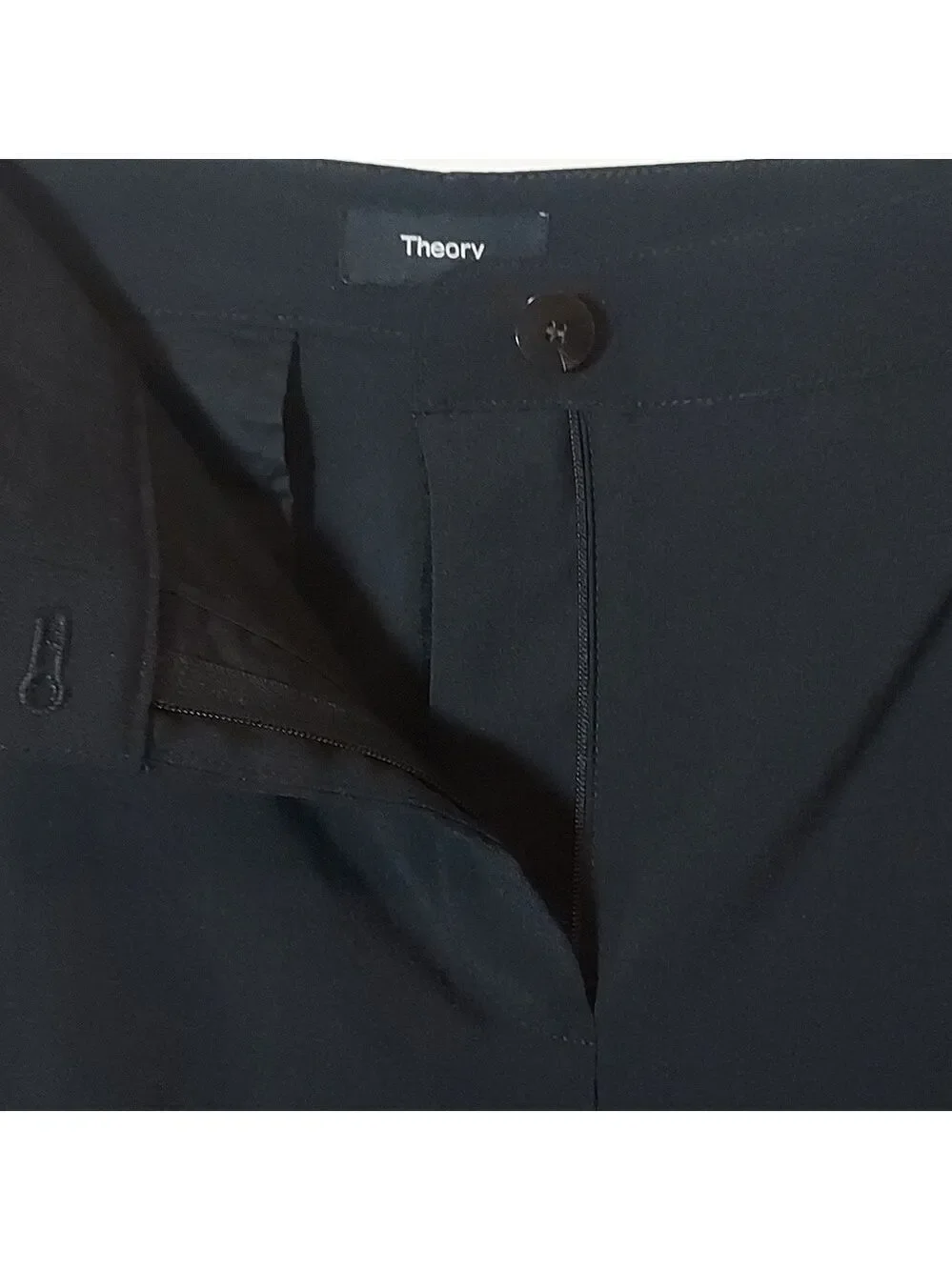 Theory Black Relaxed Fit Cargo Pants Size 6 NWOT